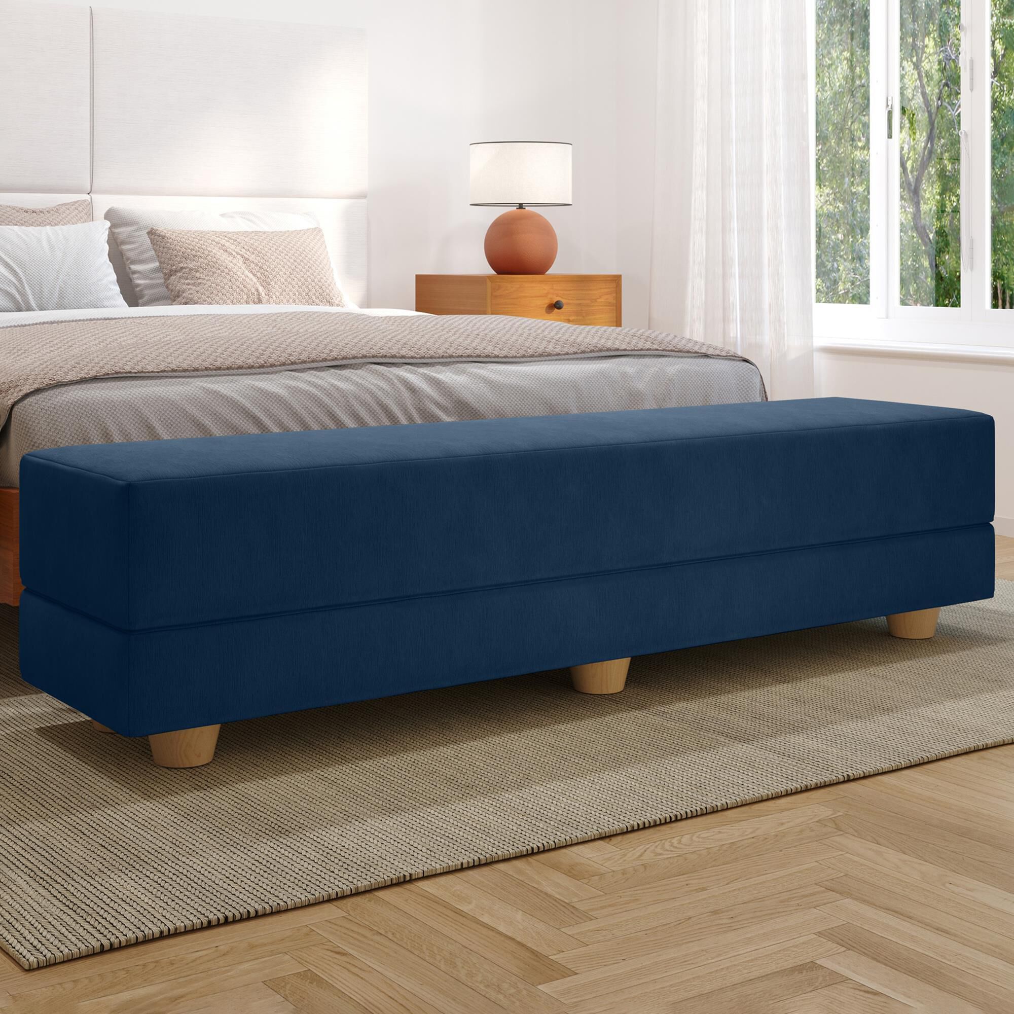 Jaxx Camden Twin Fold-Out Bench in Indigo