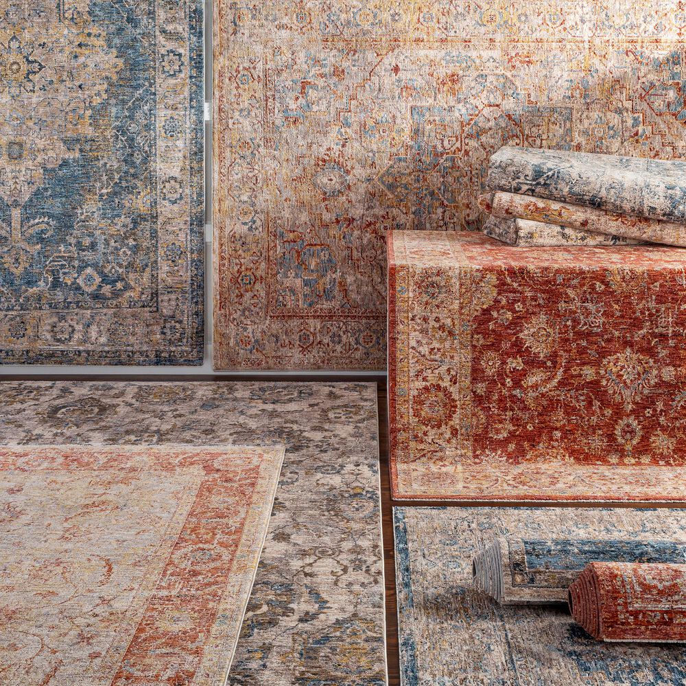 Surya Mirabel 10&#39; x 14&#39; Teal, Rust, Burnt Orange, Mustard, Gray and Beige Area Rug, , large