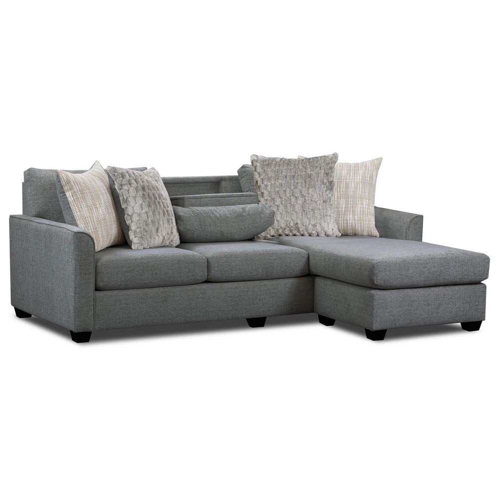 Northwestern Irving Stationary Sofa Chaise in Charcoal, , large