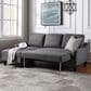 OSP Home Lester 1-Piece Stationary Sleeper Sofa Chaise in Grey, , large