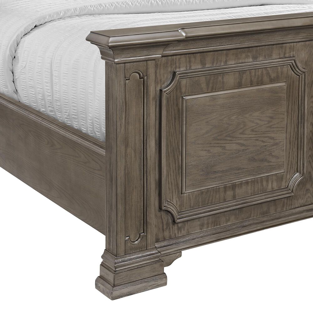 Mayberry Hill Kings Court 5 Piece King Panel Bedroom Set in Grey, , large