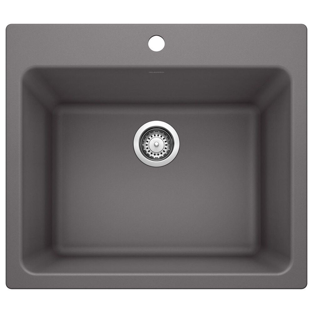 Blanco Liven 25" Dual Mount Laundry Sink in Cinder, , large