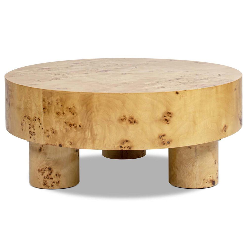 Jennifer Taylor Home Nebula 35.5" Coffee Table in Warm Natural Brown, , large