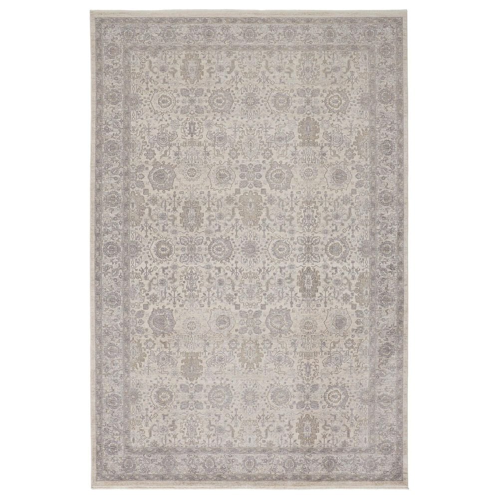 Feizy Marquette 4" x 5"3" Beige and Gray Area Rug, , large