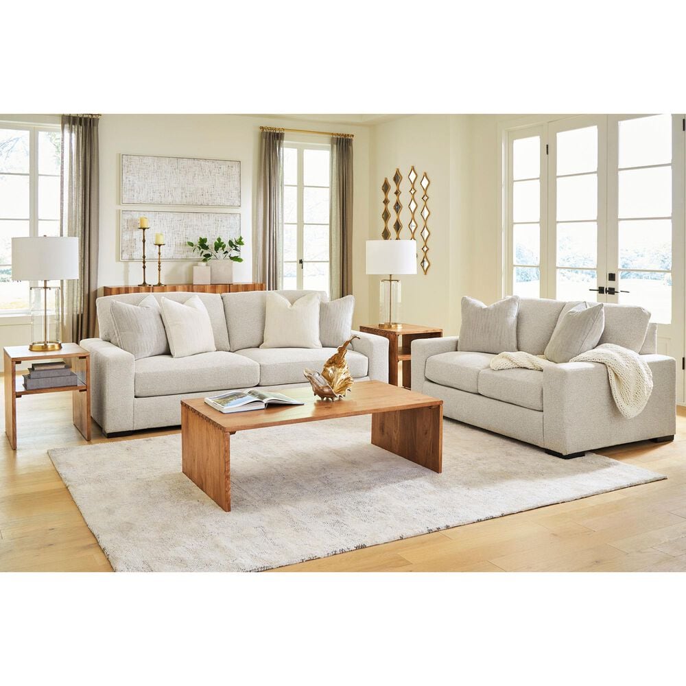Ashley Conlee Pike Stationary Loveseat in Linen, , large