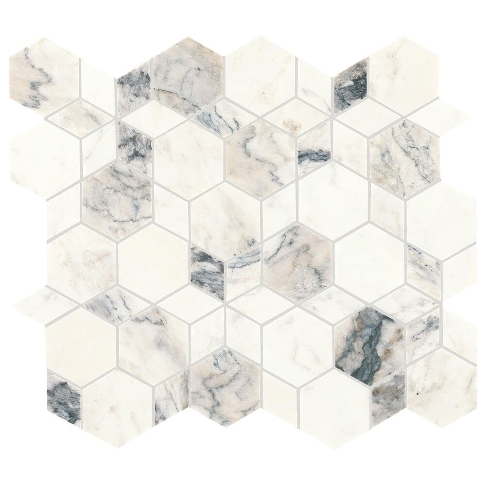 Dal-Tile Gamma Illusive 14"" X 16"" HYPNOTIC Natural Stone Mosaic Sheet, , large