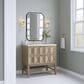 James Martin Vanities Emmeline 36" Single Bathroom Vanity in Pebble Oak with 3 cm Arctic Fall Solid Surface Top and Rectangular Sink, , large