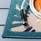 Safavieh Cabana CBN356A 6"7" Square Ivory and Blue Indoor/Outdoor Area Performance Rug, , large
