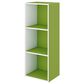 HOMLUX 3-Tier Bookcase with Decorative Open Shelves in White and Green, , large