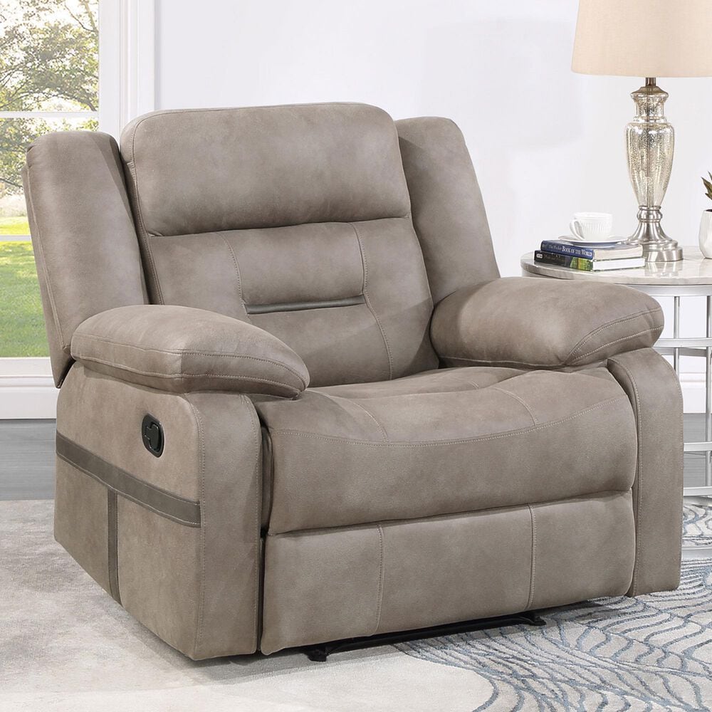 Steve Silver Abilene Manual Recliner in Tan, , large