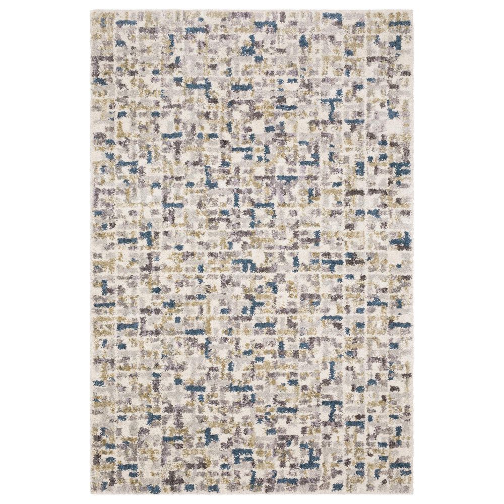 Oriental Weavers Aspen Ivory and Blue 7"10" x 10"10" Area Rug, , large