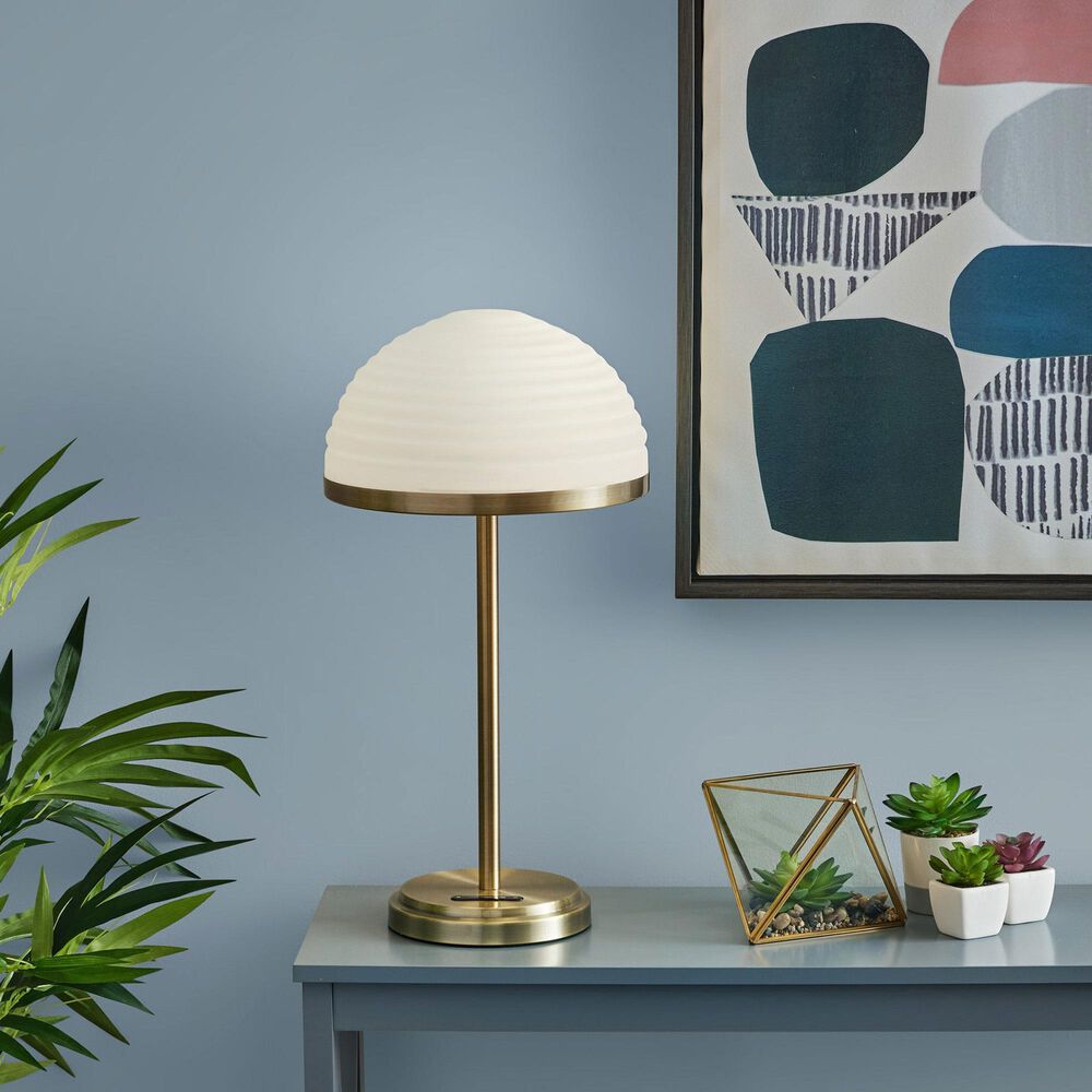 Adesso Juliana LED Table Lamp with Smart Switch in Antique Brass, , large