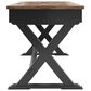 Ashley Wildenauer Home Office Desk in Rich Brown and Warm Satin Black, , large