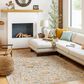 Surya Reina Light Gray, Cream, Denim, Mustard, Rust, Olive and Light Brown 12" x 15" Area Rug, , large