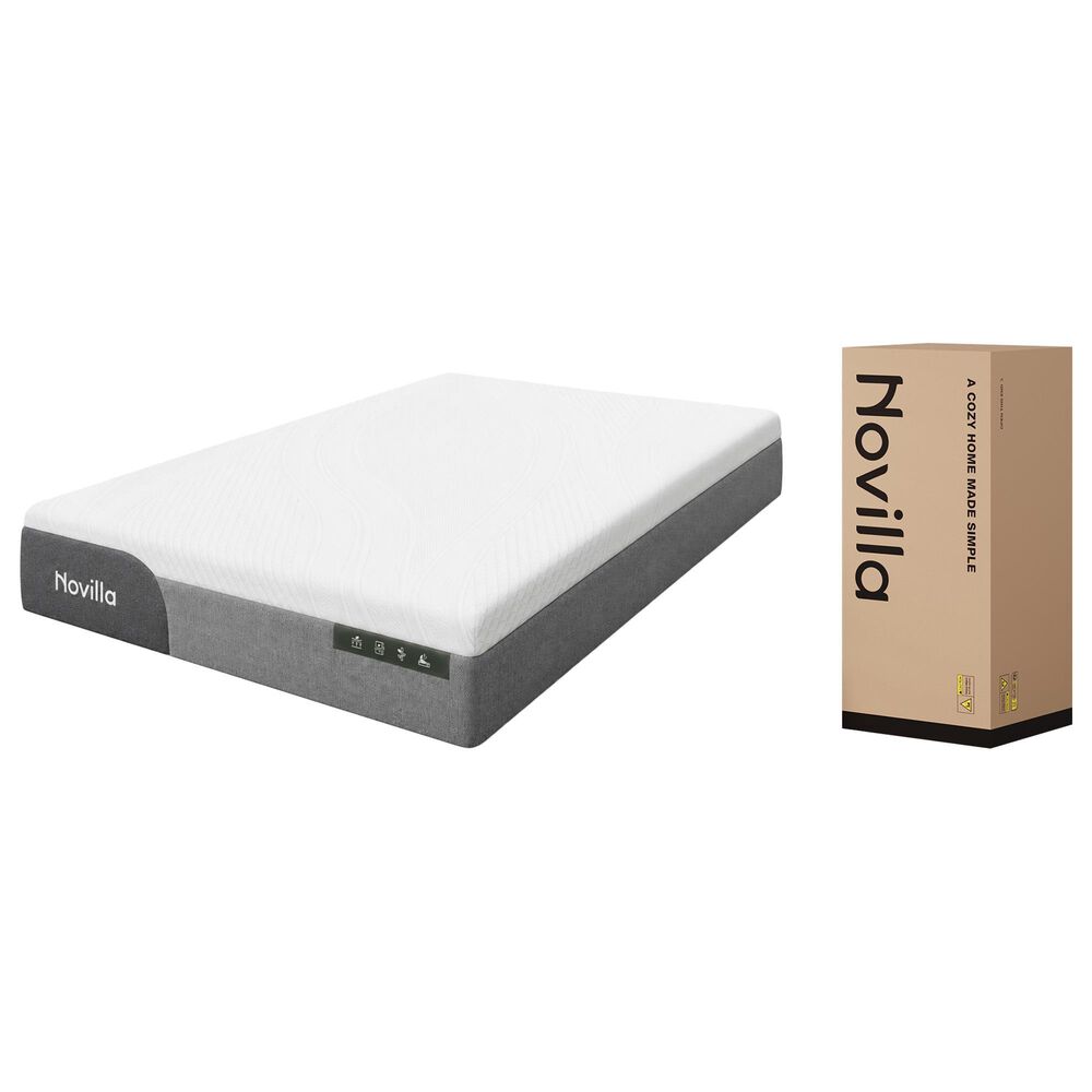 Novilla GreyZen 12" Medium Full Mattress in a Box, , large