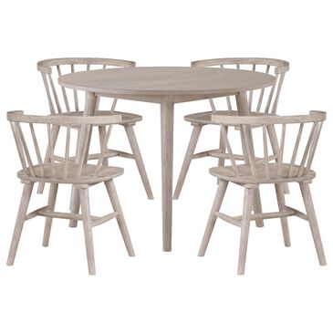 STEVE SILVER Willow 5-Piece Round Dining Set in Sand, , large