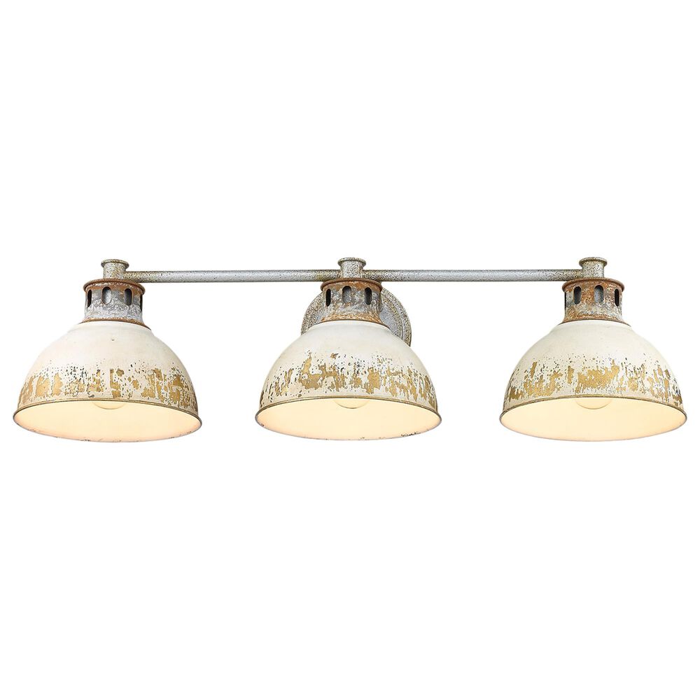 Golden Lighting Kinsley 3-Light Bath Vanity in Aged Galvanized and Antique Ivory, , large
