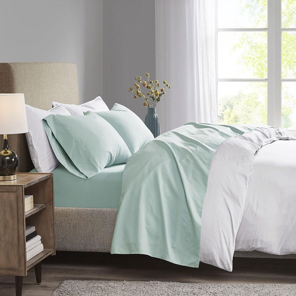 Hampton Park Madison Park 3-Piece Luxurious Brushed Microfiber Deep Pocket Twin XL Sheet Set in Seafoam, , large