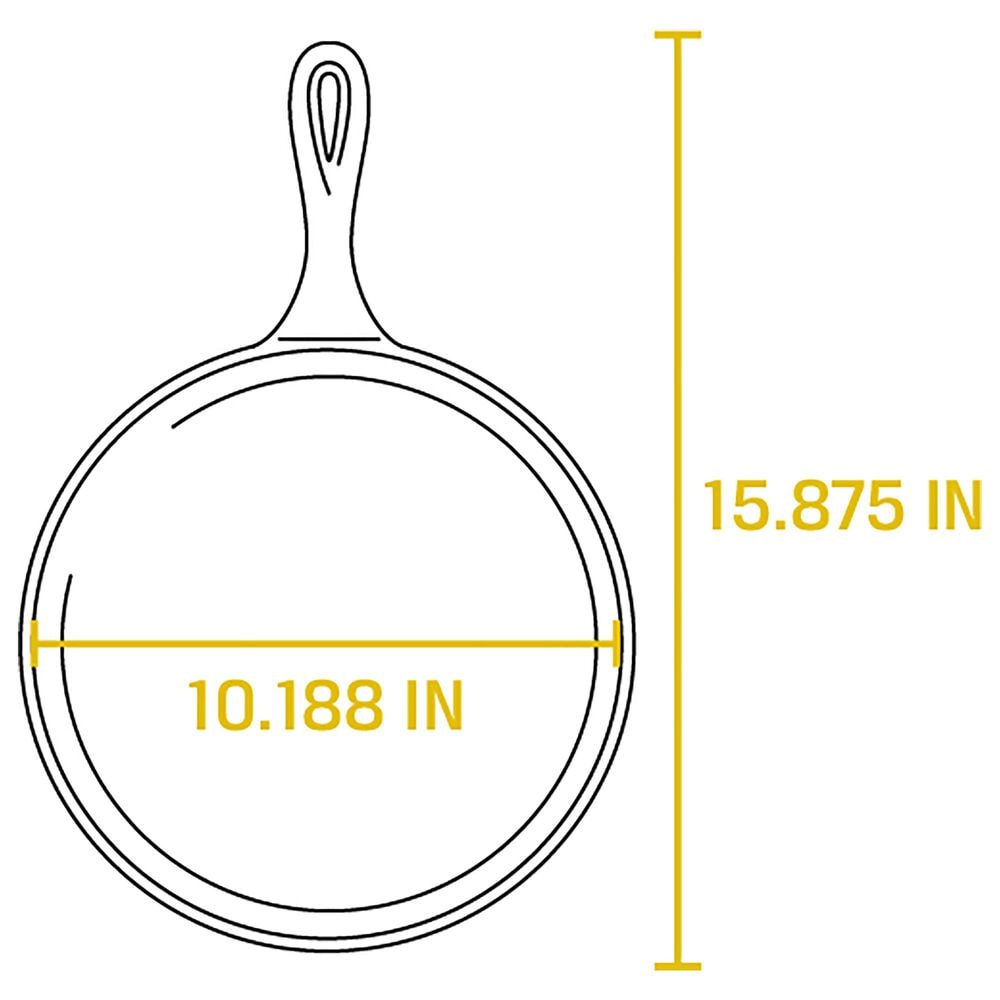Lodge 10.5&quot; Round Cast Iron Griddle in Black, , large