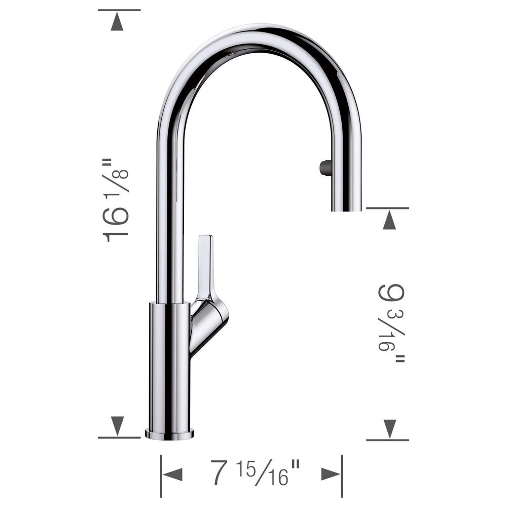 Blanco Urbena 1.5 GPM Pull-Down Kitchen Faucet in Chrome, , large