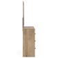 Ashley Brozmont Dresser and Mirror in Natural Brown, , large