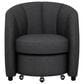 Golden Wave Furniture Elliot Accent Chair and Ottoman with Casters in Charcoal, , large