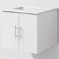 Lexora Home Geneva 24" Single Bathroom Vanity in Glossy White with 2 cm White Cultured Marble Top and Rectangular Sink, , large