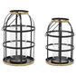 Maple and Jade Industrial Metal Lantern in Black and Gold (Set of 2), , large
