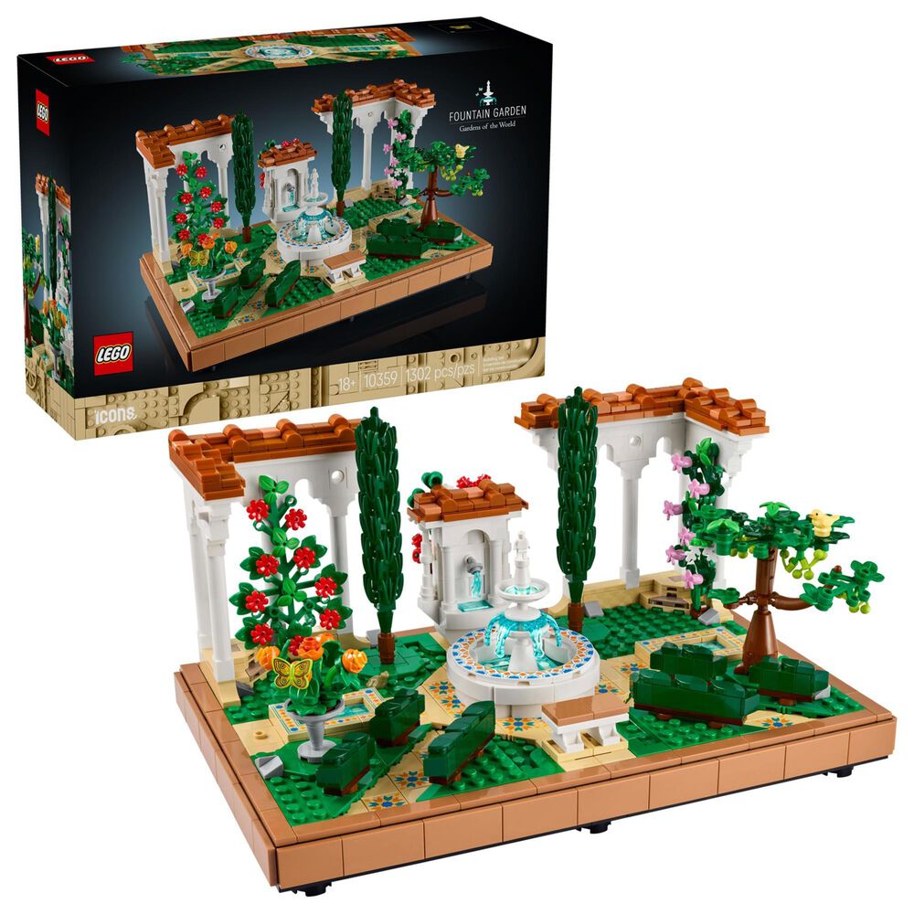 LEGO Icons Fountain Garden Building Set in Multicolor, , large