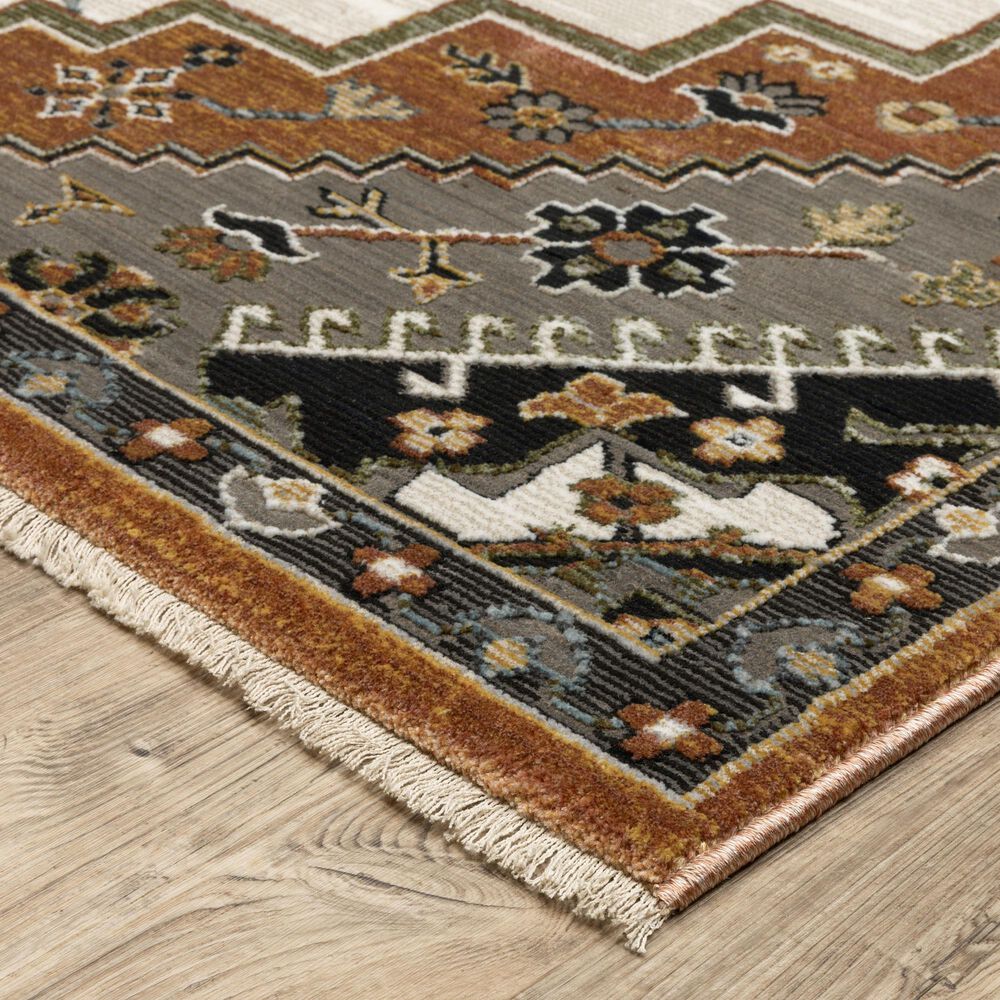 Oriental Weavers Keira Rust and Ivory 2&#39;3&quot; x 7&#39;6&quot; Runner, , large