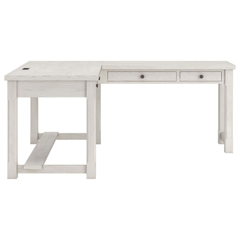 Ashley Robbinsdale 3-Piece L-Shape Desk and Bookcase Set in Antique White, , large