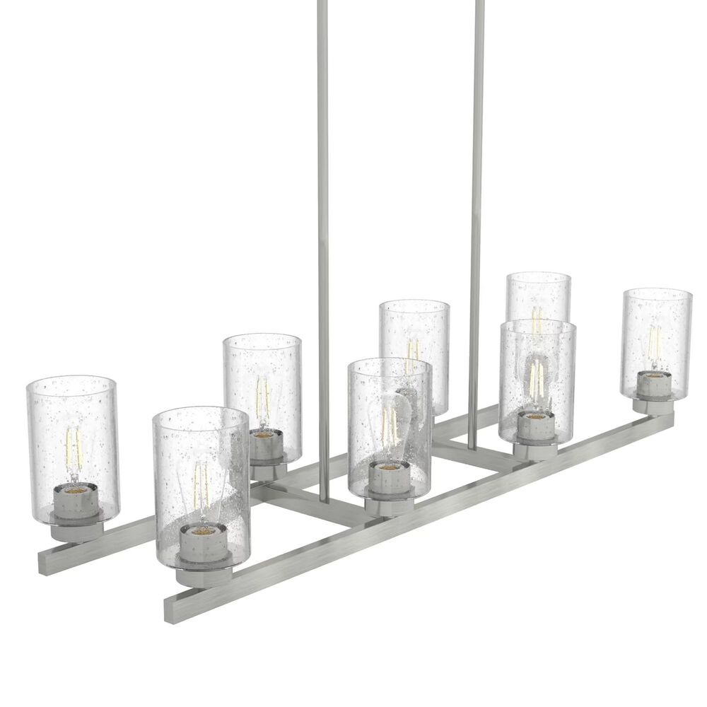 Hunter Hartland 8-Light Linear Chandelier in Brushed Nickel, , large
