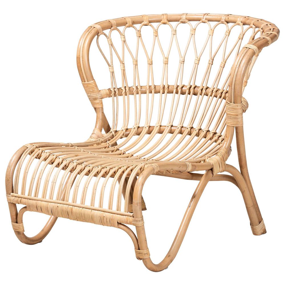 Baxton Studio Alaya Accent Chair in Natural Brown, , large