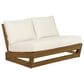 Linon Home Decor Silbury Outdoor Bench with Black Cushion in Warm Teak, , large
