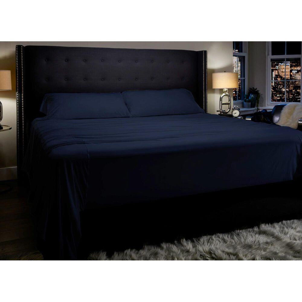 SHEEX Midnight Label 4-Piece Queen Sheet Set in Nightfall, , large