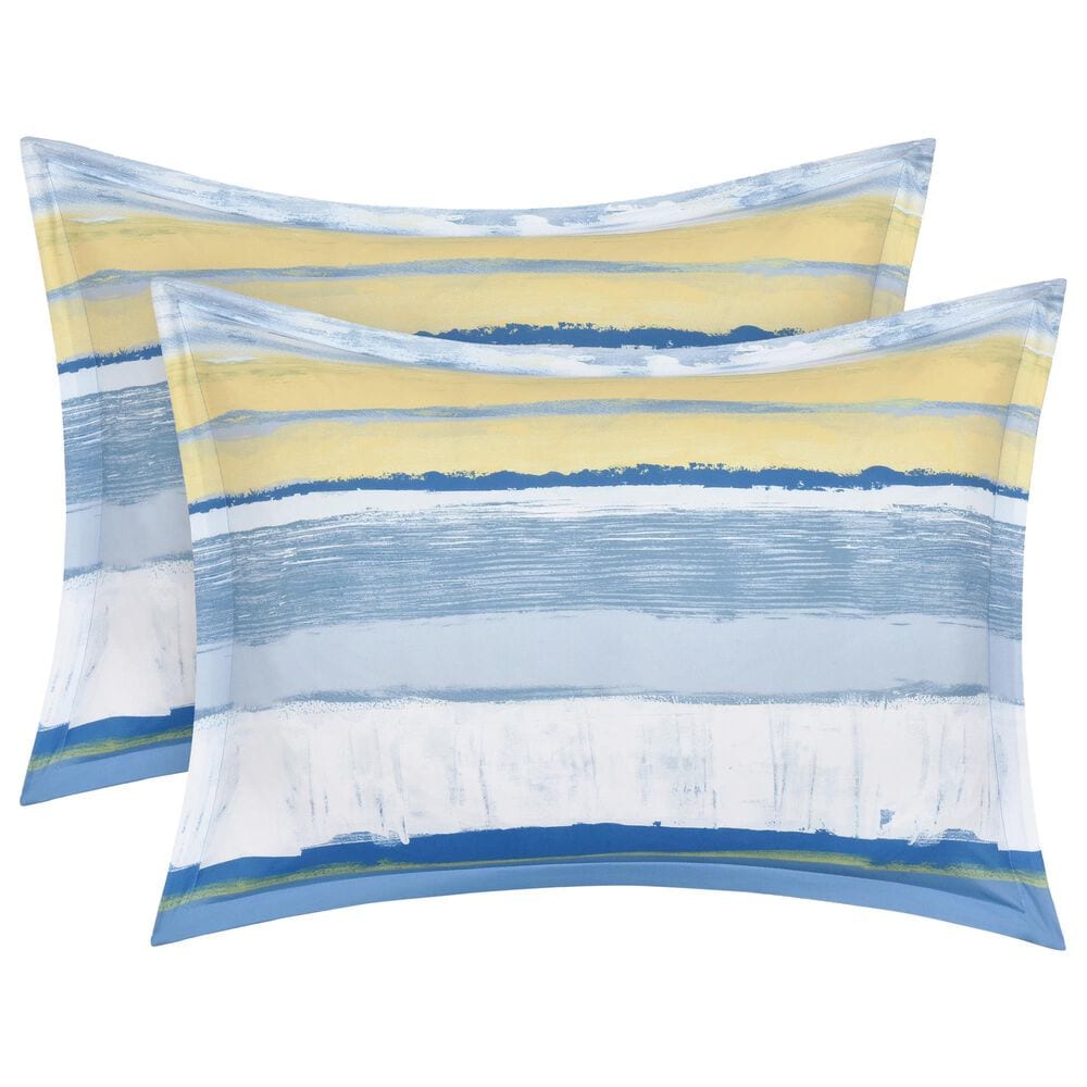 J. Queen New York Seashore 3-Piece King/California King Comforter Set in Blue, White and Yellow, , large