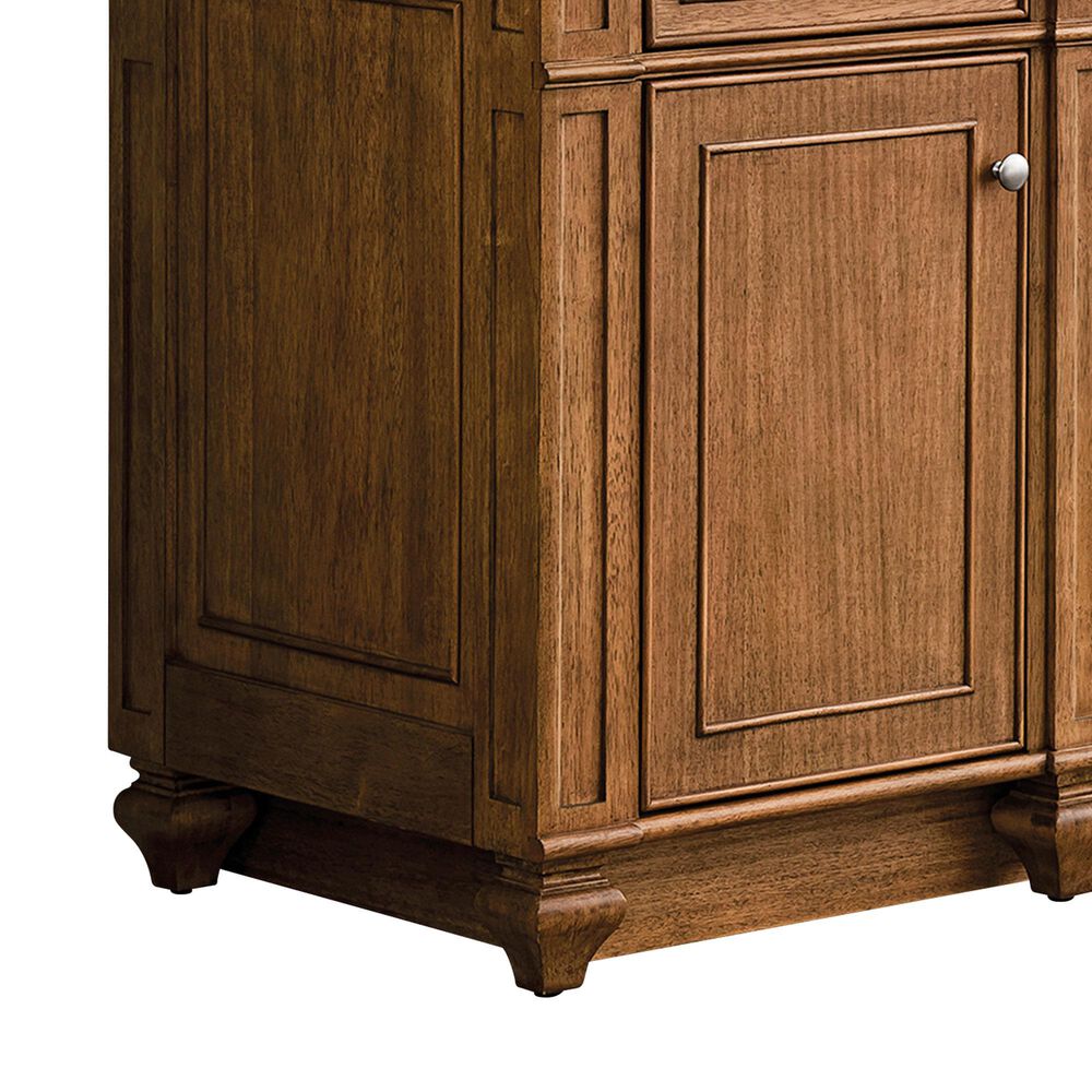 James Martin Vanities Bristol 60" Double Bathroom Vanity in Saddle Brown with 3 cm Eternal Jasmine Pearl Silestone Top, Rectangular Sinks and FreePower Wireless Charger, , large