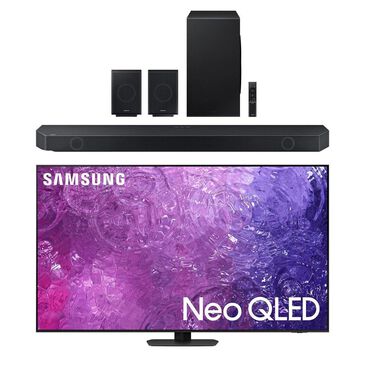 Samsung 85" Class QN90C Neo QLED 4K UHD with HDR - Smart TV + 11.1.4ch Atmos Soundbar, , large