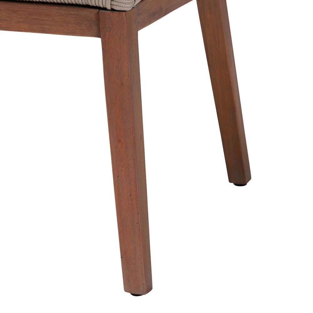 Baxton Studio Jennifer Arm Chair in Walnut Brown, , large
