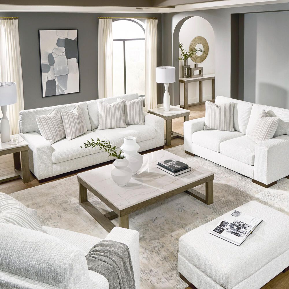 Ashley Hartside Chair and a Half with Ottoman in Frosted, , large