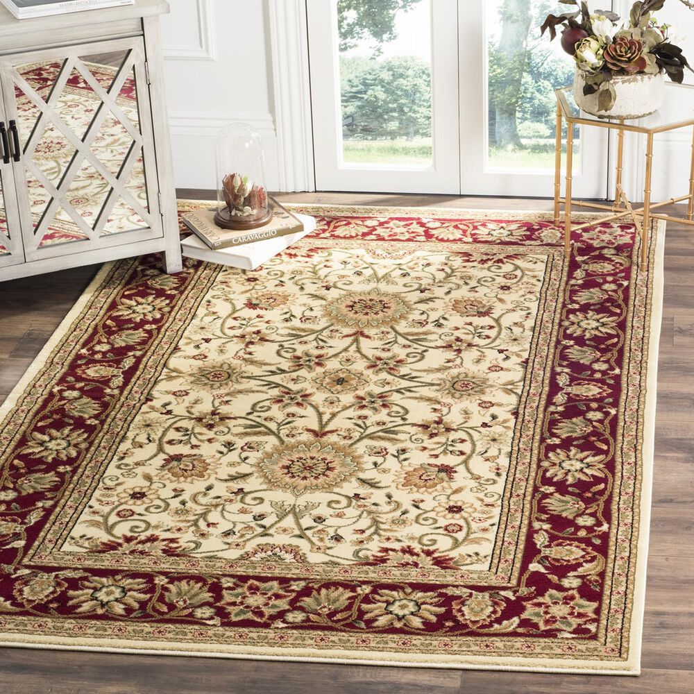 Safavieh Lyndhurst LNH212 8&#39; x 11&#39; Ivory and Red Area Rug, , large