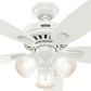 Hunter Newsome 52" Ceiling Fan with 3 Lights in Fresh White, , large