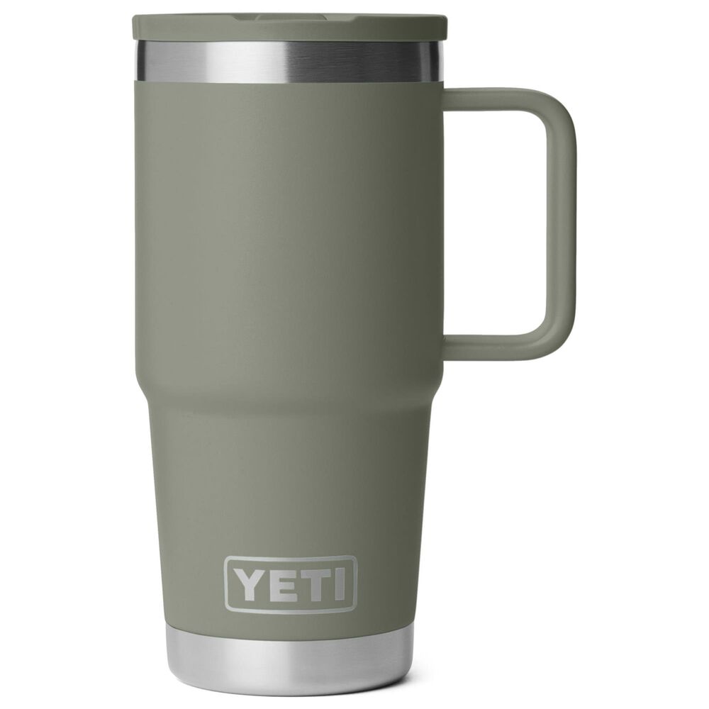 YETI Rambler 20 Oz Travel Mug with Color-Matched Straw Lid in Pampa Green, , large