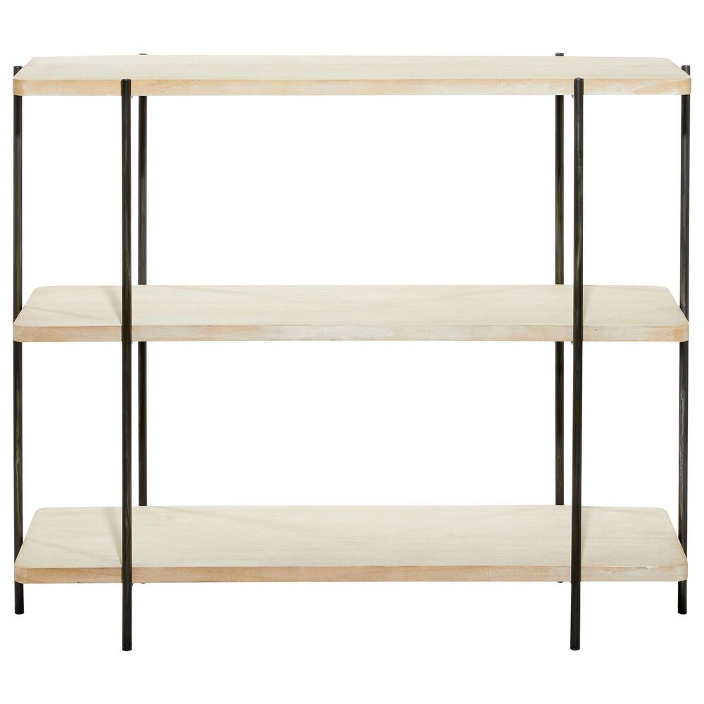 Uma Enterprises Console Table in Beige and Black, , large