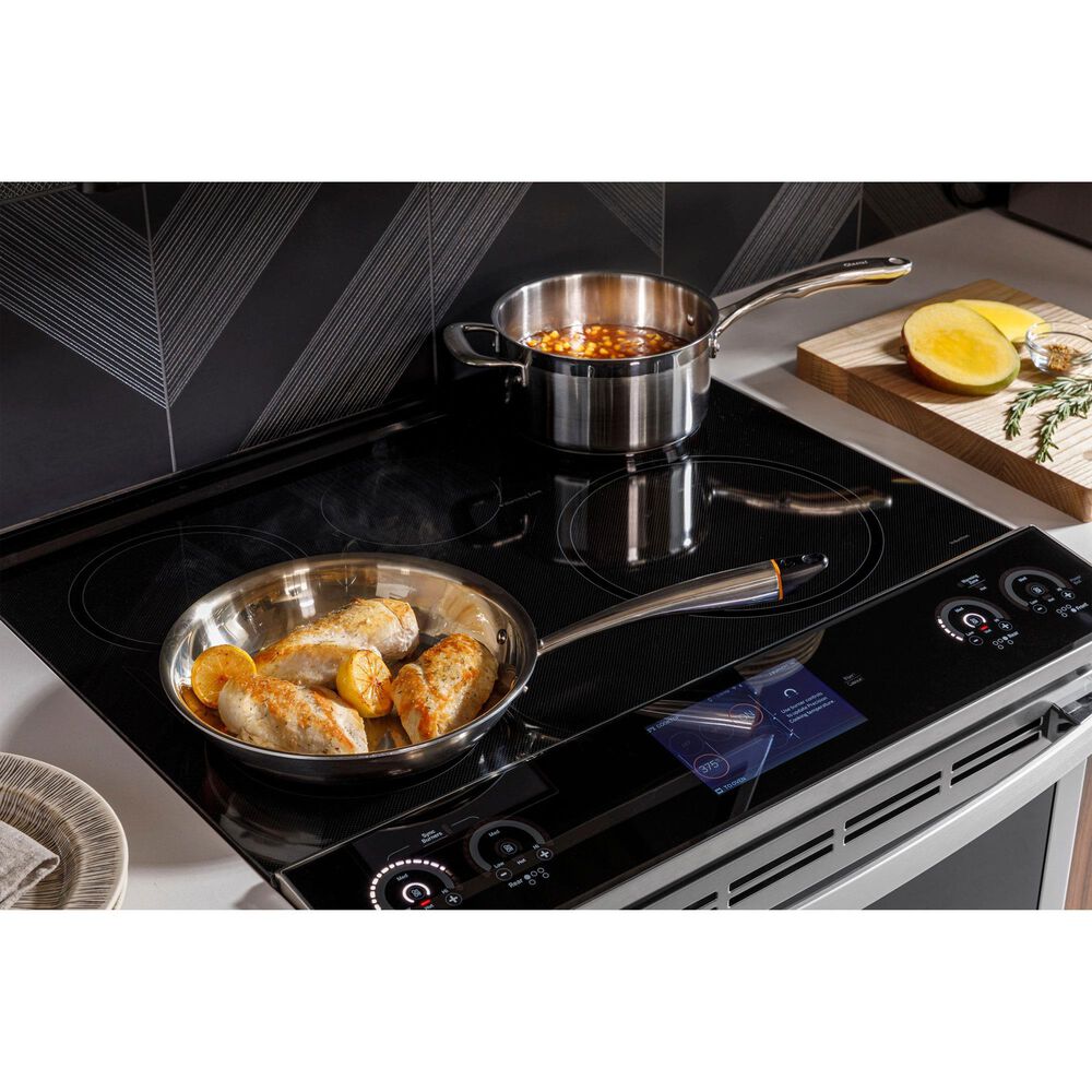 GE Profile 5.3 Cu. Ft. Smart Slide-In Electric Range with No Preheat Air Fry in Fingerprint Resistant Stainless Steel, , large
