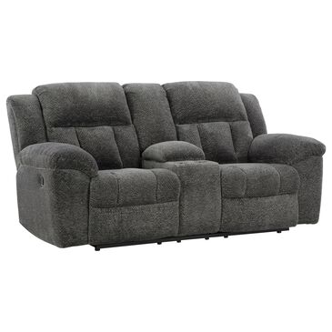 Ashley Frohn Manual Reclining Loveseat in Graphite, , large
