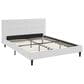 Modway Linnea Faux Leather Queen Platform Bed in White, , large