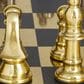 Maple and Jade Decor Chess Game Set in Polished Gold and Black, , large