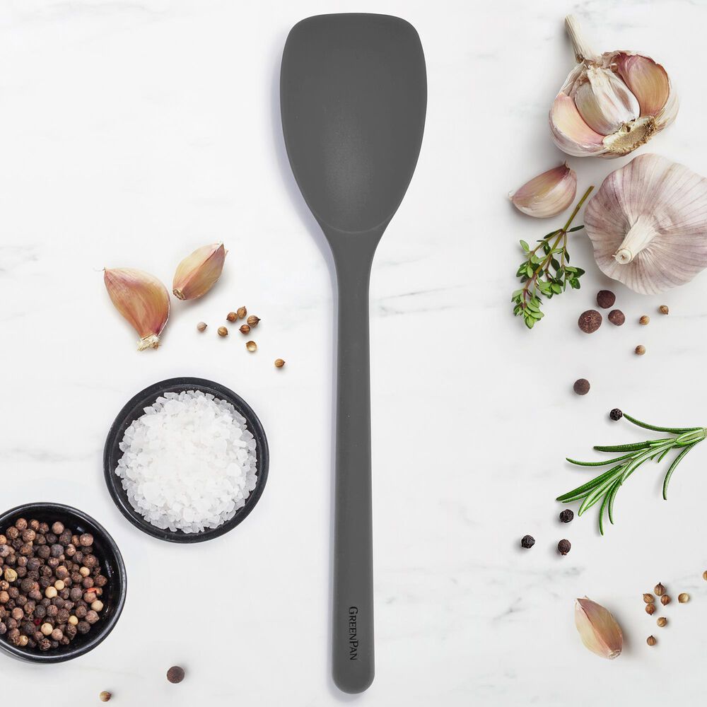 Green Pan Platinum Silicone Saute Spoon in Charcoal Grey, , large