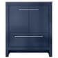 Lexora Home Lafarre 30" Single Bathroom Vanity in Navy Blue with 2 cm White Cultured Marble Top and Rectangular Sink, , large